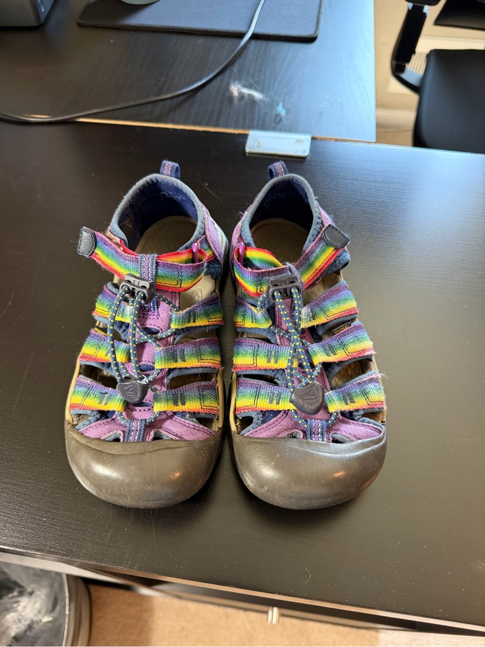 KEEN Kids Rainbow Strappy Sandals - Purple and Multicolor size 3